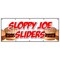 Signmission SLOPPY JOE SLIDERSBANNER SIGN beef chicken bun homemade food lunch eat B-120 Sloppy Joe Sliders - alternate 1